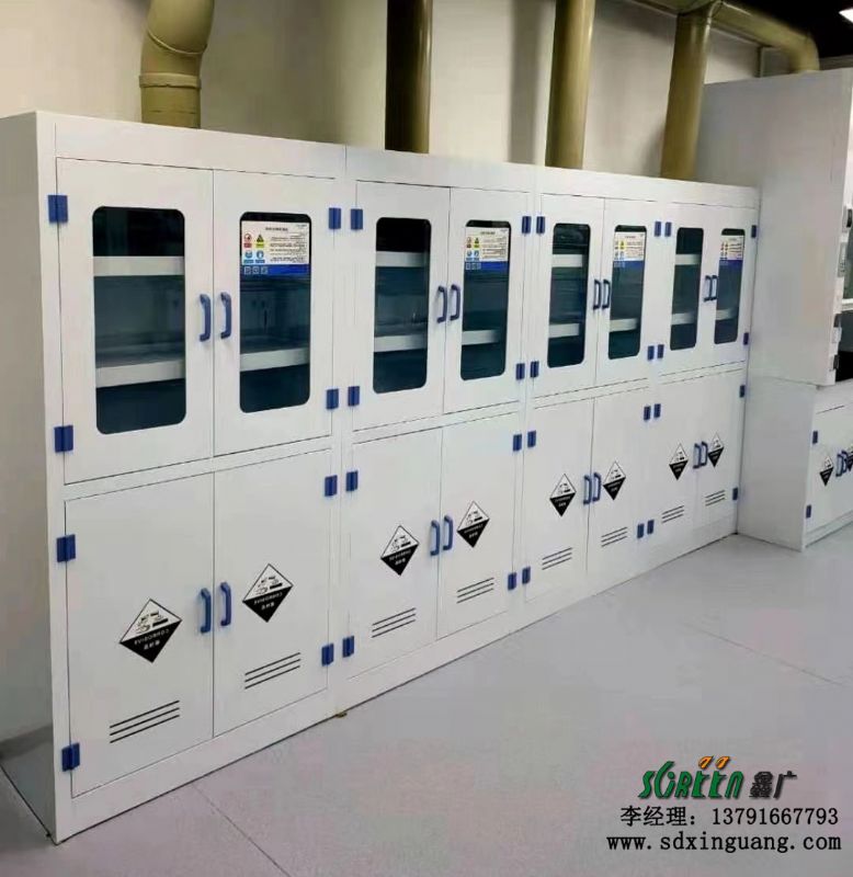 鑫广化验室设备实验室PP耐酸碱样品柜化学安全柜器皿柜